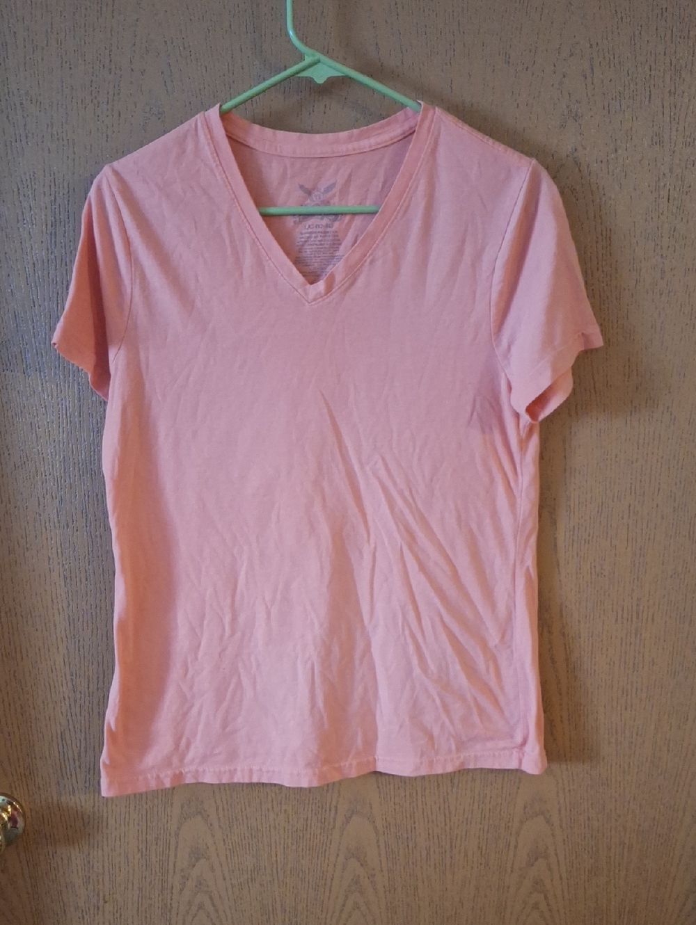 Faded Glory Pink V-Neck Short Sleeve Tee